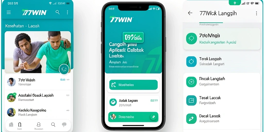 Antarmuka pengguna 77WIN dengan fitur Lacak Langkah yang intuitif.