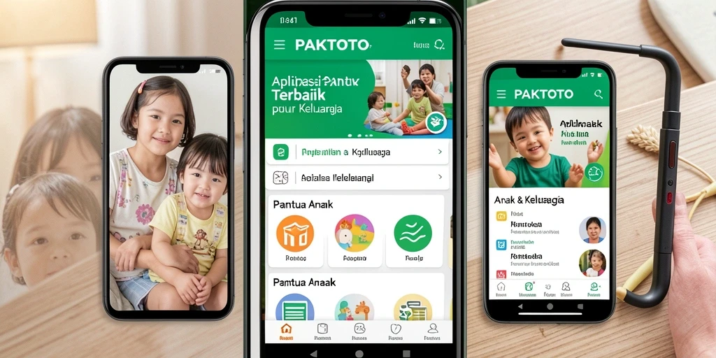 Tampilan antarmuka pengguna PAKTOTO untuk pemantauan anak.