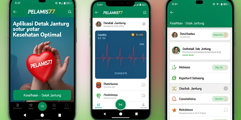 Antarmuka PELAMIS77 menampilkan grafik detak jantung yang informatif.
