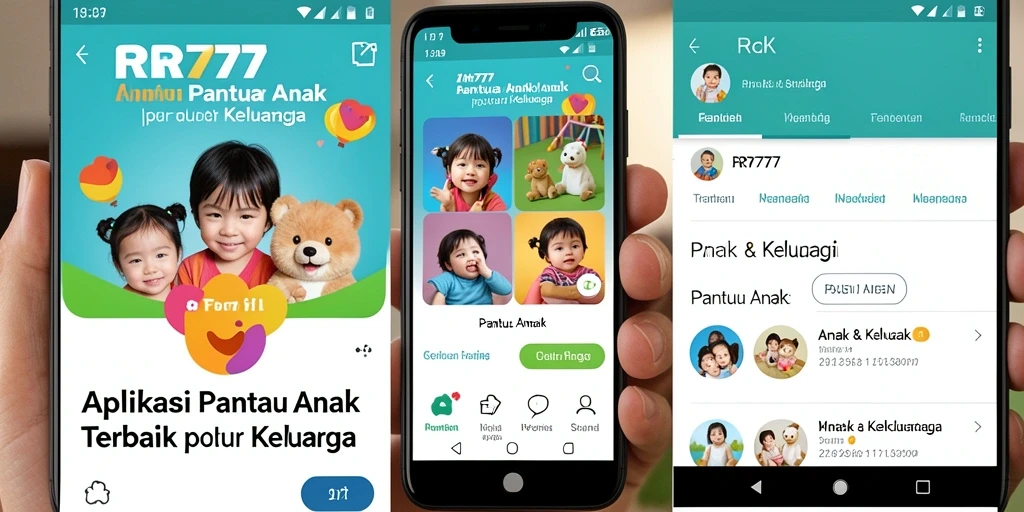 Antarmuka aplikasi RR777 yang ramah pengguna untuk Pantau Anak.