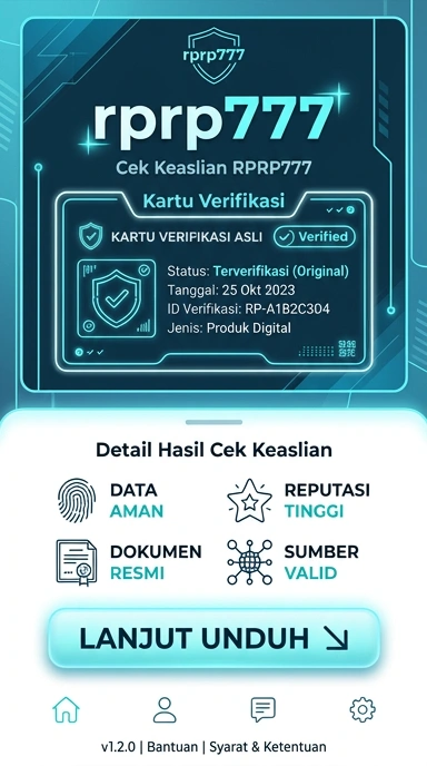 Tampilan kanal resmi rprp777